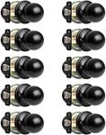 Ilyapa Passage Door Knobs, Black Closet Door Knob- Ball Style Closet Door Handle Matte Black Farmhouse Black Door Knobs Interior Keyless Non Locking Door Knobs Interior, Round Knobs, 10 Pack