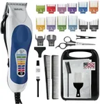 Wahl Color pro Complete Hair Clipper kit with Extended Accessories & Cape, Blue, 29.59 Ounces