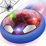 Spider Hover Football Gifts for Boys Girls Toys Age 3 4 5 6 7 8 9+ Year Old, LED Rechargeable Air Power Outdoor Indoor Football Games, Kids Foam Soccer Ball for Xmas Stocking Filler Birthday Presents