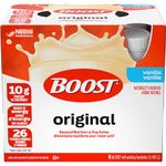 BOOST Original Meal Replacement Drink, Vanilla, 6x237ml, Case Pack of 4, Packaging May Vary