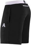 Anthem Athletics Evolflex 9 Inch Men's Workout Shorts - 3 Pocket Short for Running, Athletic & Gym Training - Black Racer - Large