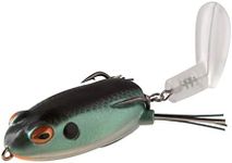 Booyah Toad Runner Jr Topwater Bass Fishing Hollow Body Frog Lure with Weedless Hooks, Shad Frog