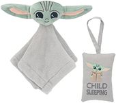 Lambs & Ivy Star Wars The Child/Baby Yoda Security Blanket/Door Pillow Gift Set