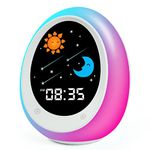 FiveHome Sleep Training Clock for Toddlers, Kids Alarm Clock with Sleep Sound Machine, Night Lights, Snooze and Timer Feature, Time to Wake Clock for Kids Girls Boys Baby Nursery Age 1-10 Years