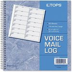 TOPS Voice Message Log/Date/Name/Number, 8.5 X 8.25 Inches, 1400-Message Book (44165)