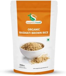 SAPPHIRE FOODS Organic Brown Rice Long Grain, Unpolished, Fiber-Rich (250g), Unpolished Rice Brown/Brown Chawal, Chemical Free & Pesticides Free.