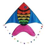 In The Breeze 66-Inch Rainbow Fish Unique Kite