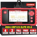 Launch Tech USA X431 Creader CRP123 Automotive Diagnostic Scan Tool OBD2 Auto Code Reader Support ENG/TCM/ABS/SRS System Code Reader with EL-50448 TPMS Activation Relearn Tool