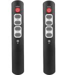 Learning Remote Control 6 Keys Big Buttons Seniors Elderly Universal Programmable TV Remote Supports TV STB DVD HiFi IR Devices (Pack of 2)