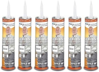 Dicor 501LSW-1, Lap Sealant Self-Leveling, White, 10.3 Ounce Tube (6)