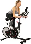 Sunny Health & Fitness Magnetic Rear Belt Drive Indoor Cycling Exercise Bike with RPM Cadence Sensor - SF-B1709, Black