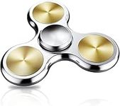 Vofolen Fidget Spinner Toy, Focus Anxiety Stress Relief Boredom, Bearing High Speed Precision, Metal Material Hand Spinner, 4 to 10 min Spins, Silver