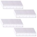 AIEX 40pcs 6inch Inch Ruler, Small Transparent Ruler Plastic Mini Rulers Bulk with Inches Centimeters for Kids Students Schools Office Supplies (Transparent)