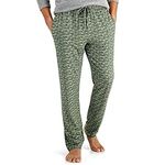 Hanes Men's Tag-Free Lightweight Pajama Lounge Pant, Olive Texture, Small