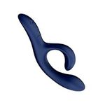 We-Vibe Nova 2 Rabbit Vibrator for Women - Vibrating Sex Toy for Clitoral and G-spot Stimulation - Flexible Vibrator with 10 Vibration Modes - App Controlled - Adult Toys for Couples - Midnight Blue