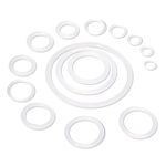 Litorange 580PCS Silicone 45A Universal Clear O-Ring Sealing Gasket Washer Seal Assortment Set (Better Than Rubber) for Plumbing, Automotive,General Repair 15 Size with Case