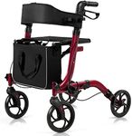 COSTWAY Folding Rollator, 4 Wheels 