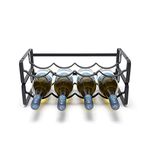 simplywire – Modular Wine Rack – Stackable Bottle Holder – Black