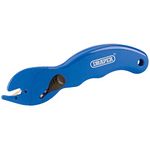 Draper Packaging Cutter, Blue (Plastic, Alloy Steel Blade, Safety Style)