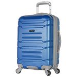 Olympia U.S.A. Denmark 3-Piece Expandable Lightweight Suitcase Hardside Luggage Set with Double Spinner Wheels, Multi Grip, Locking System, Navy, 21-inch Carry-On, Denmark