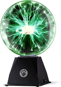 Kicko Green Plasma Ball - 7 Inch - Nebula, Thunder Lightning, Plug-in - for Parties, Decorations, Prop, Kids, Bedroom, Home