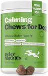 Deley Naturals - Advanced Calming Supplement for Dogs - 120 Soft Chews - Helps Stress, Separation Anxiety, Travel Sickness - Natural Valerian Root and L-Tryptophan - Grain Free - Made in USA