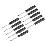 uxcell Mini Slotted Screwdriver, 4.0mm Flat Head with Black Handle for Small Appliances, 10 Pcs