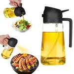 Cozifitgear Oil Dispenser Bottle for Kitchen-2 in 1 Olive Oil Dispenser and Oil Sprayer-Olive Oil Dispenser Bottle,Oil Spray Bottle for Cooking,Kitchen,Salad,Frying,BBQ,Air Fryer(16oz/470ml)