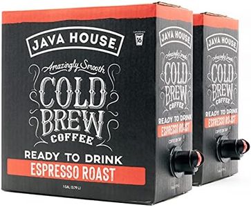 Java House Cold Brew Coffee On Tap, (128 Fluid Ounce Box) Not a Concentrate, No Sugar, Ready to Drink Liquid (Espresso, Pack of 2)