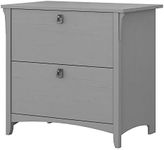 Bush Furniture Salinas 2 Drawer Lateral File Cabinet | Home Office Storage for Letter, Legal, and A4-Size Documents, Cape Cod Gray