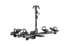 Swagman Current Pro Hitch Mount Bike Rack – Platform Carrier for 2 Bikes, 60 lbs per Bike, Locking Tilt & Fold Design, Platform Style Carrier, Secure Ratchet Hooks, Anti-Wobble, 1 1/4" & 2” Receiver