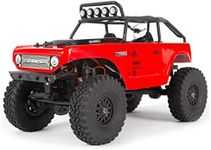 Axial SCX24 1/24 Deadbolt RC Crawler 4WD Truck 8" RTR with LED Lights, 3-Ch 2.4GHz Transmitter, Battery, and USB Charger: (Red) AXI90081T1