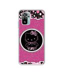 Amazon Brand - Solimo Designer Kitty With Glitter UV Printed Soft Back Case Mobile Cover for Mi Redmi Note 10 / Note 10S