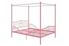 DHP Metal Canopy Kids Platform Bed 