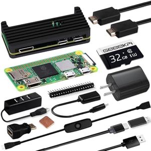 GeeekPi Starter Kit for Raspberry Pi Zero 2 W, with Zero 2 W Aluminum Case, 32GB Card Preloaded OS, QC3.0 Power Supply, 20Pin Header, Micro USB to OTG Adapter, HDMI Cable, Heatsink, Switch Cable