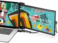 New Mobile Pixels Duex Max DS 14.1'' FHD Portable Monitor, USB C/HDMI Plug and Play 1080p Laptop Monitor Extender, Portable Screen for 14'' to 17 '' Laptops, Compatible with Mac/Windows/Android/Switch