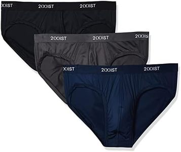 2(X)IST Men's Micro Speed Dri No Show Brief 3-Pack, Black/Charocal/Varsity, Large