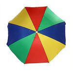 GABZ 6' Beach Umbrella with Shade -Sunshade parasol/Wind Resistant/UV Protection/Carry Bag/Outdoor Parasols -DIA 180CM 3ASS (Multi-Coloured)