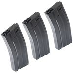 Airsoft Gear Parts Accessories 3pcs 140rd Mid-Cap Mag Plastic Magazine for M4/M16 Series AEG Black