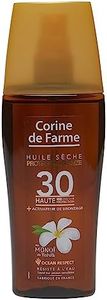 Corine de Farme - Huile Sèche Protège et Bronze SPF30 - Protection Solaire UVA UVB - Bronzage Lumineux - Formule avec Monoï de Tahiti - Clean Beauty Zéro Paraben - 150 ml - Fabriqué en France