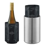 SILBERTHAL Wine Cooler Bucket with Cooling Sleeves - Up to 4h - Iceless Wine Chiller - Insulated Double Walled Stainless Steel