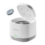 Sonic Spa Cordless Ultrasonic Retainer Cleaner with Boostab Tablets – 45kHz Battery Powered, Portable Cleaning Pod for Retainers, Aligners, Dentures, Mouthguards & Oral Appliances (White)