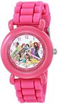Disney Princess Kids' Plastic Time Teacher Analog Quartz Silicone Strap Watch
