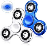 Gigilli 2Pcs Fidget Spinner for Kids Adults Stress Relief Sensory Fidget Toys Cool Electroplated Fidget Spinners for Kids ADHD Autism Halloween Birthday Gifts Fidgets Classroom Prizes for Boys Girls