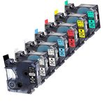 7-Pack Replace DYMO D1 Label Tape 45010 45013 45017 45018 45019 45021 D1 Refills Compatible DYMO LabelManager 160 280 420P PnP 220P 360D 450 210D, 1/2” W x 23’ L, 12mm x 7m