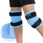 REVIX Ice Packs for Knee Injuries Reusable, Gel Ice Wraps with Cold Compression for Injury and Post-Surgery, Plush Cover and Hands-Free Application, A Set of Two