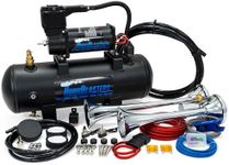 Hornblasters Psychoblaster 228H 2 Gallon All-In-One Air Horn Kit - 2 Chrome Trumpets - Easy Install