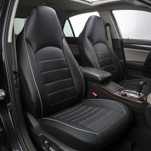 AUTOYOUTH PU Leather Car Seat Covers, Gray – Universal Fit