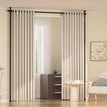 Kokorona Room Divider Curtain Rod, Vertical Tension Rod, No Drilling Floor to Ceiling Freestanding Curtain Rod Damage Free, 28-74inch(W) 4-10ft(H) Expandable Curtain Divider Stand for Room Separation