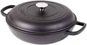 Cast Iron shallow pots 26cm 30cm 32 cm iron dutch oven with lid parent by nuovva